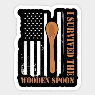 wooden spoon survivor Sticker